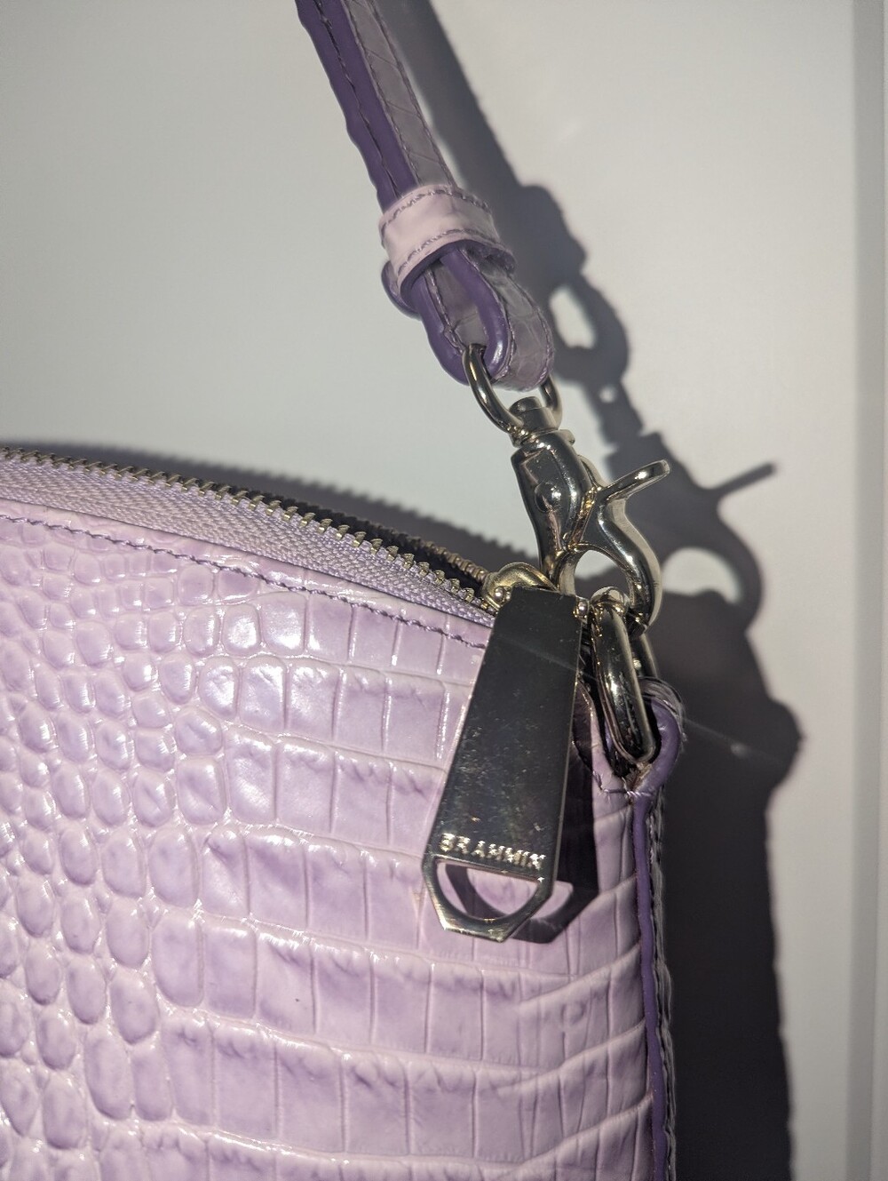 BRAHMIN DUXBURY SATCHEL LAVENDER - Picture 5 of 14